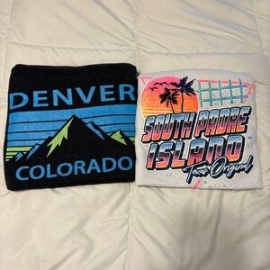 Denver Colorado & South Padre Island Crewneck‎ women's Sweatshirt Bundle